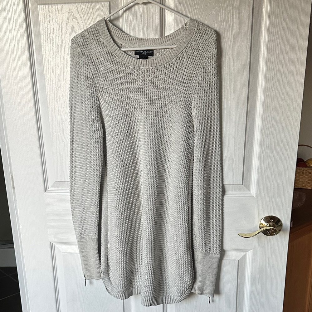 Cynthia Rowley Light Gray Knit Sweater Dress